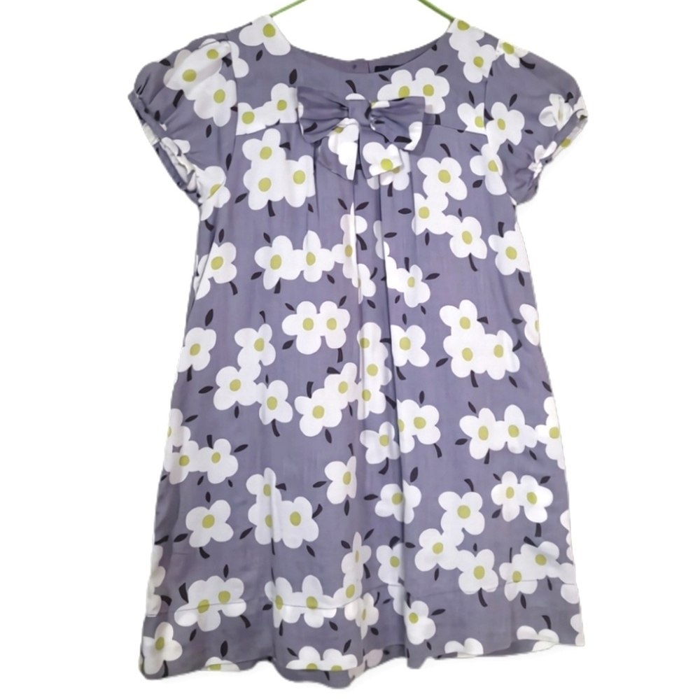 Mini Boden White Green and Purple Floral Dress